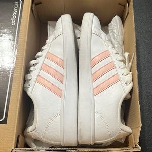 Pink and white Adidas size 5 1/2